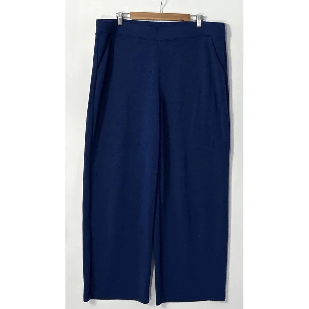 Women's Chicos Wide Leg Pull On Scuba Pants Flowy Stretch Sz XL (3) Lot‎ Of 2
